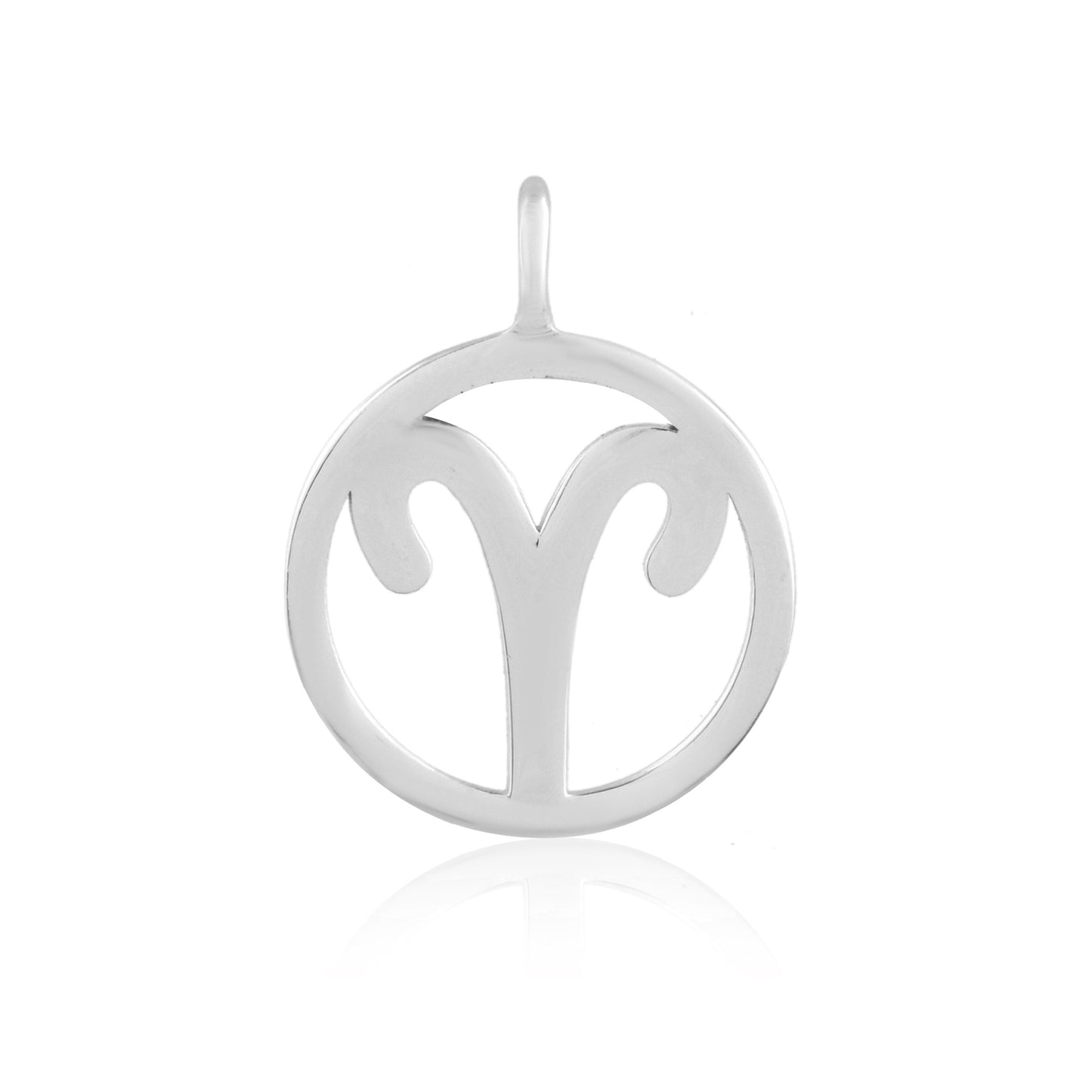 Aries Zodiac Pendant - Silver