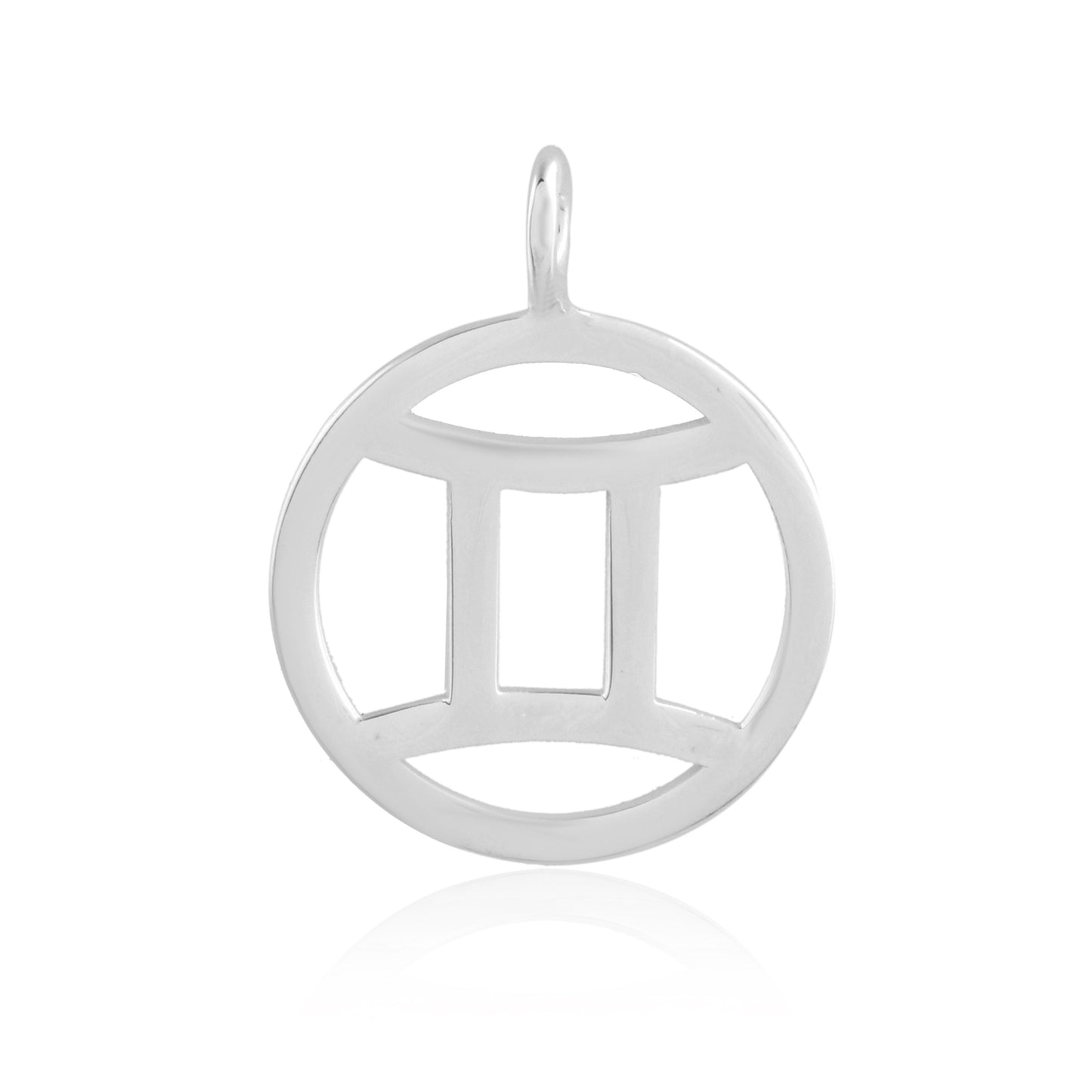 Gemini Zodiac Pendant - Silver