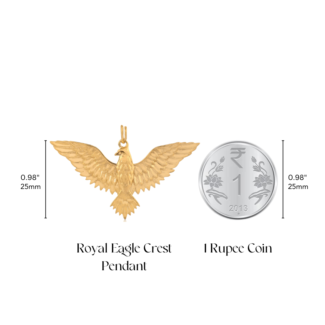Royal Eagle Crest Pendant - Gold
