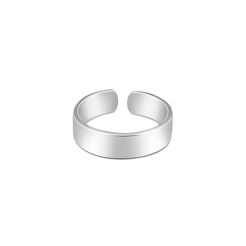 Band Ring For Him - Silver (Adjustable)