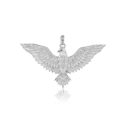 Crafted from 925 sterling silver, a bird Eagle pendant for men with outstretched wings