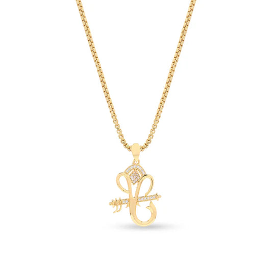 Gold Plated Ganesh Pendant for Men by Rayrty