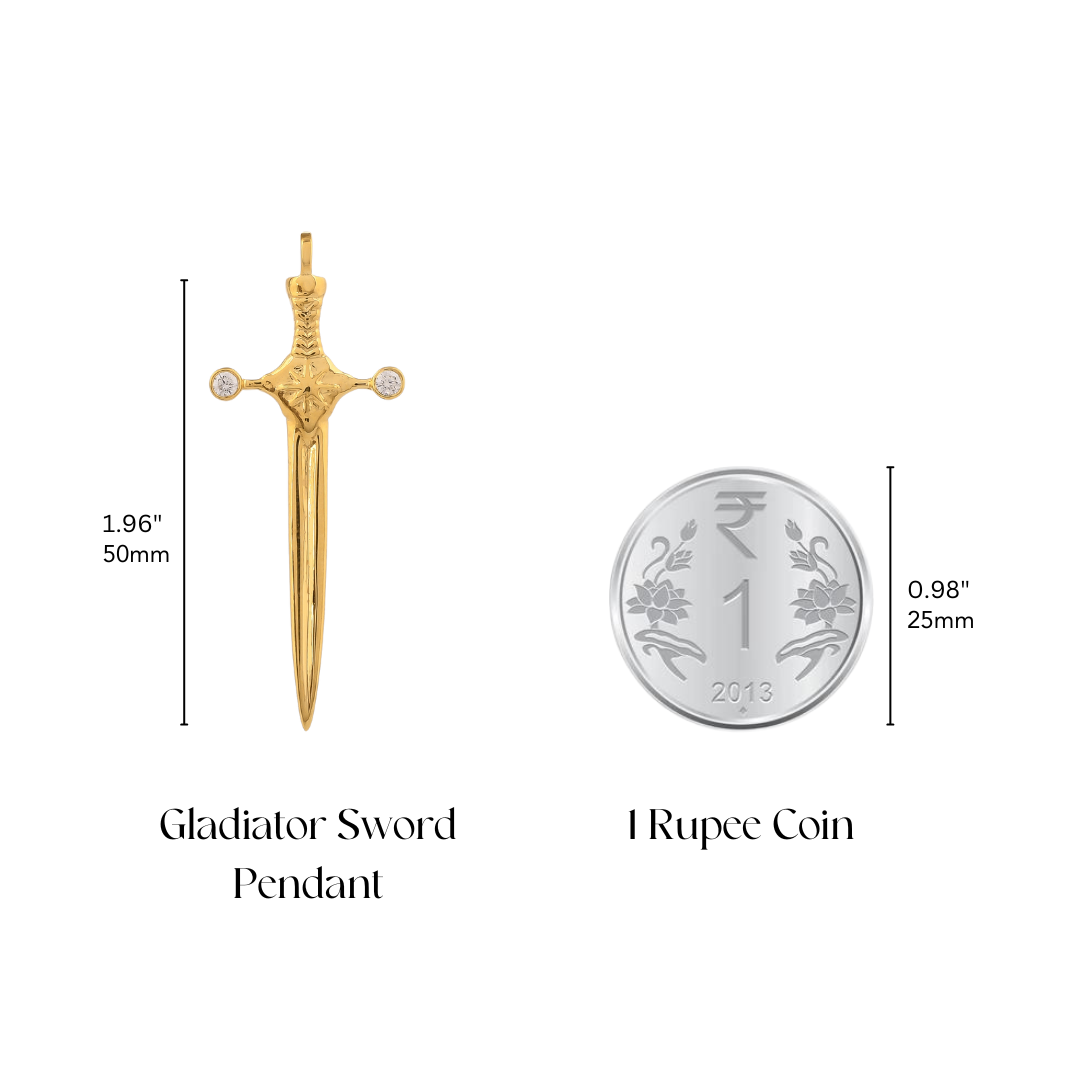 Gladiator Sword Pendant - Golden