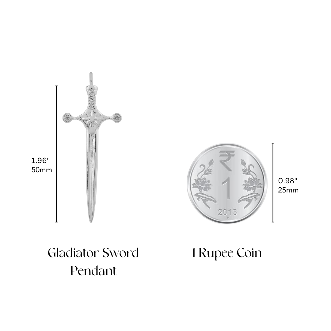 Gladiator Sword Pendant - Silver