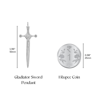 Gladiator Sword Pendant - Silver