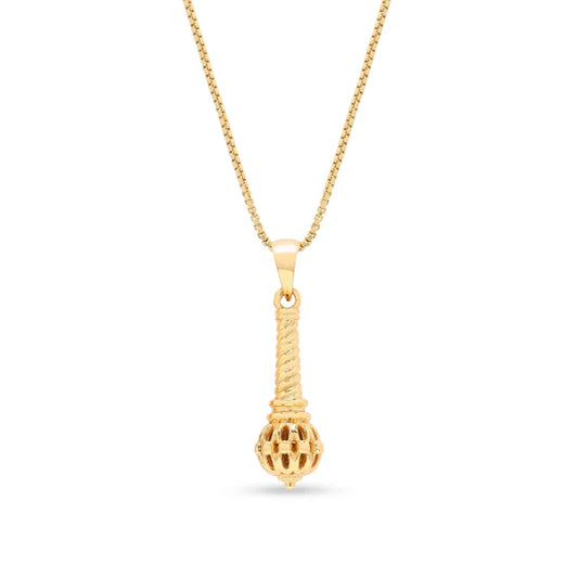 Gold Plated Hanuman Gada Pendant for Men by Rayrty