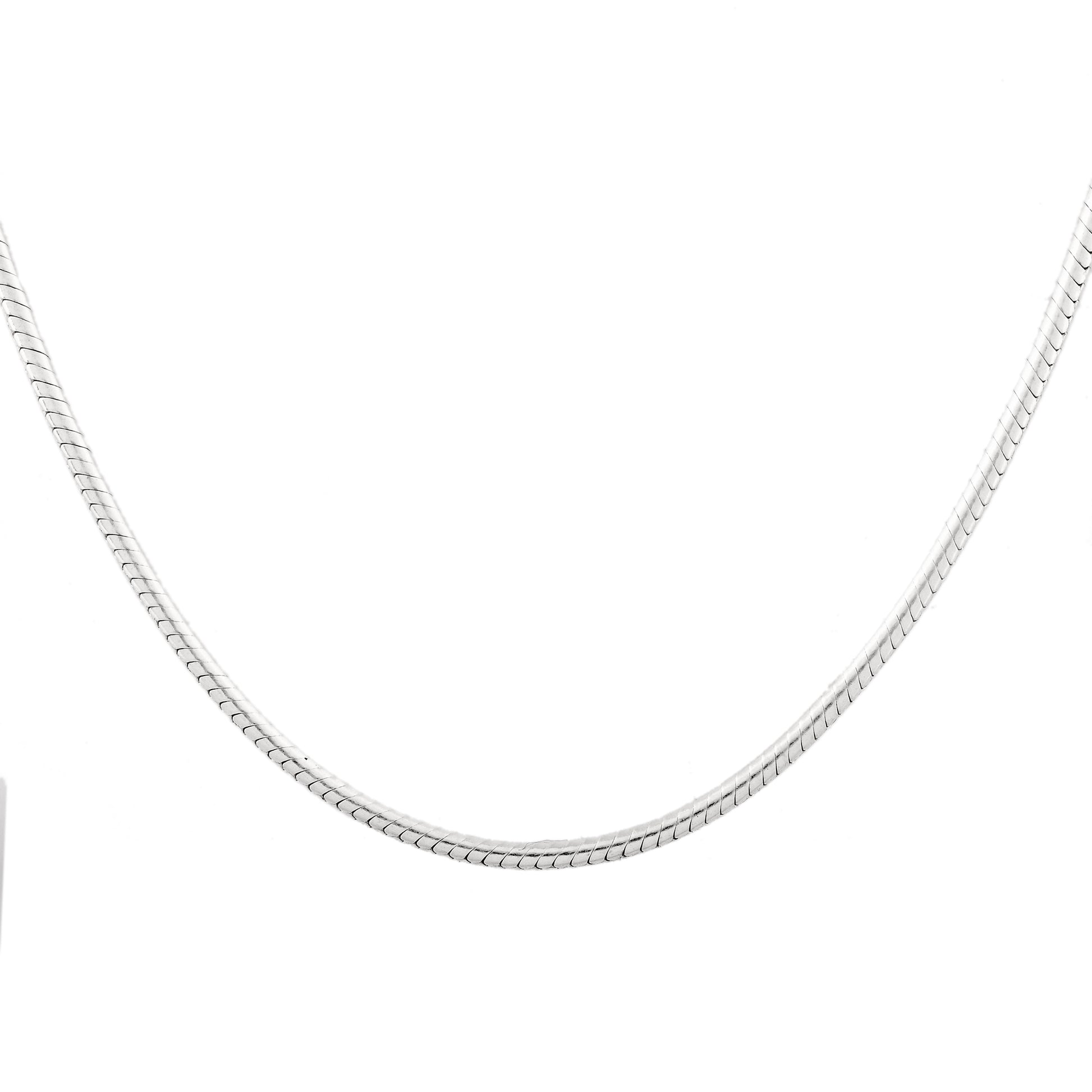 A pure 925 sterling silver snake chain for men with a polished finish casts a shimmering reflection