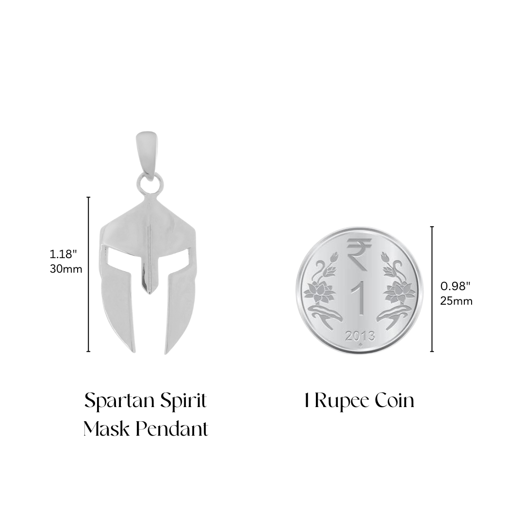 Spartan Spirit Mask Pendant - Silver