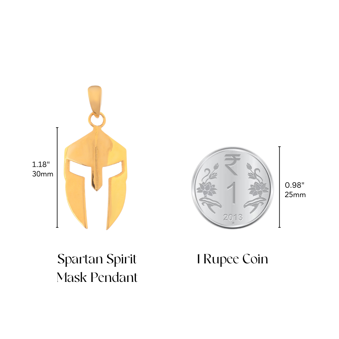 Spartan Spirit Mask Pendant - Gold