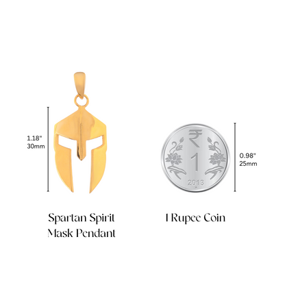 Spartan Spirit Mask Pendant - Gold