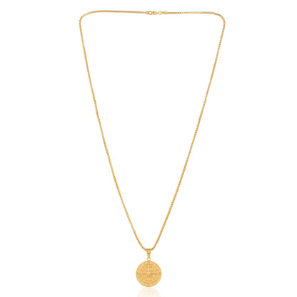 Compass of Courage Pendant with Box Chain - Gold